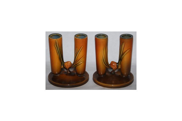 Roseville Pottery Candle Holders